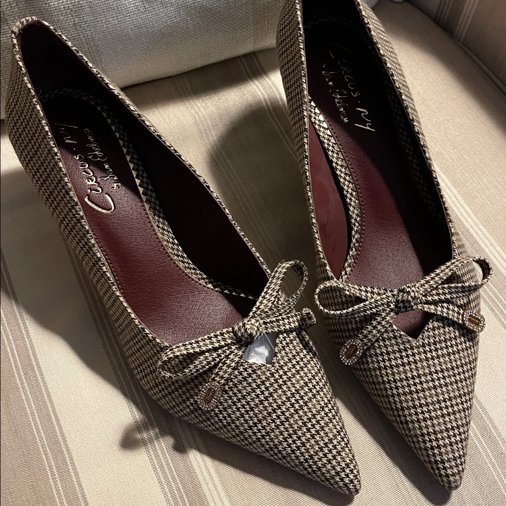 Circus by Sam Edelman Black and White Houndstooth Heels